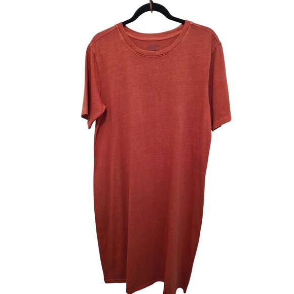 Pendleton Womens Rust Orange Short-Sleeve Casual T-Shirt Dress Size L - Picture 1 of 8
